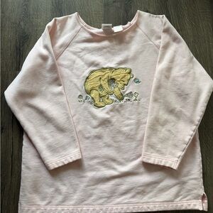 The Disney Store Sweatshirt Women Med Pink Classic Winnie the Pooh Embroidered